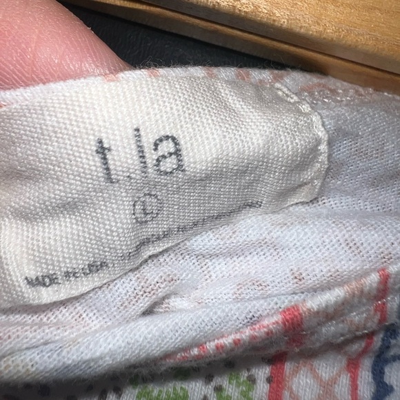 Anthropologie T.La Orange Boho Floral Twisted Cut Out Back Top Size Large GUC - Picture 5 of 7